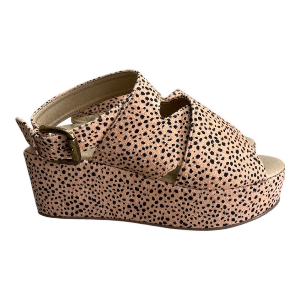 Boutique by Corky's Animal Print Platform Sandals sz 7